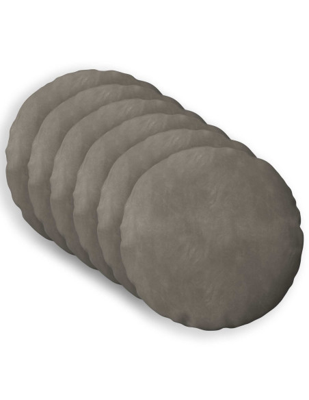 Federa 6 pcs HEERLEN Grigio Chiaro Ø 40 cm Velluto
