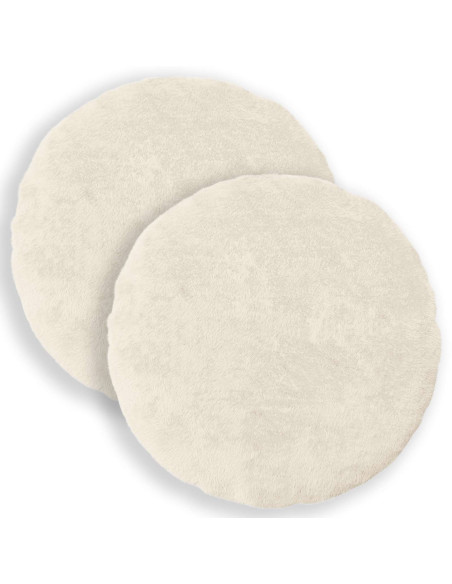 Federa 2 pz HEERLEN Bianco Ø 60 cm Pelliccia di Coniglio Finta