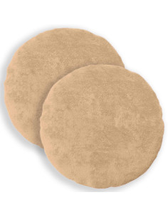 Federa 2 pz HEERLEN Crema Ø 60 cm Pelliccia di Coniglio Finta