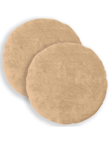Federa 2 pz HEERLEN Crema Ø 60 cm Pelliccia di Coniglio Finta