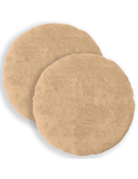 Federa 2 pz HEERLEN Crema Ø 60 cm Pelliccia di Coniglio Finta