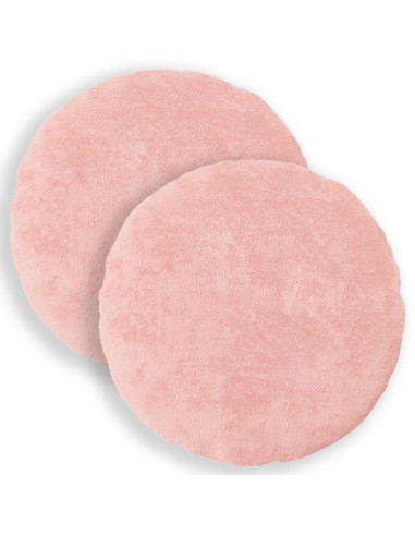 Federa 2 pz HEERLEN Rosa Ø 60 cm Pelliccia di Coniglio Finta