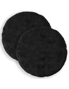 Federa 2 pz HEERLEN Nero Ø 60 cm Pelliccia di Coniglio Finta
