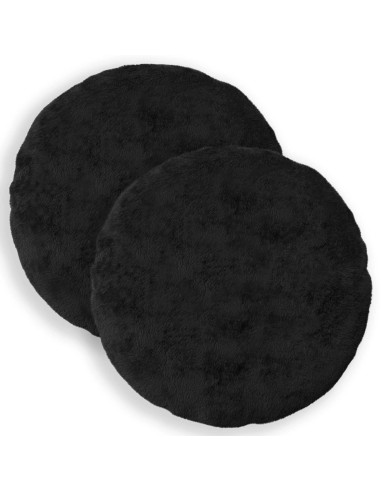 Federa 2 pz HEERLEN Nero Ø 60 cm Pelliccia di Coniglio Finta