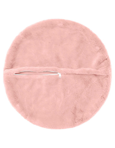 Federa 2 pz HEERLEN Rosa Ø 60 cm Pelliccia di Coniglio Finta