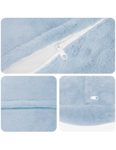 Federa 2 pz HEERLEN Azzurro Ø 60 cm Pelliccia di Coniglio Finta