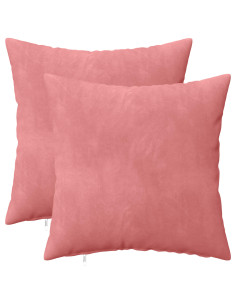 Federa 2 pcs HEERLEN Rosa 40 x 40 cm Velluto