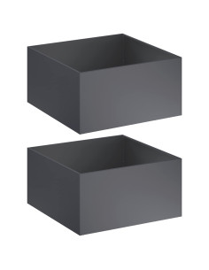 Vaso da giardino 2 pz Antracite 100 x 100 x 40 cm 2