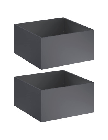 Vaso da giardino 2 pz Antracite 100 x 100 x 40 cm