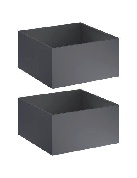 Vaso da giardino 2 pz Antracite 100 x 100 x 40 cm