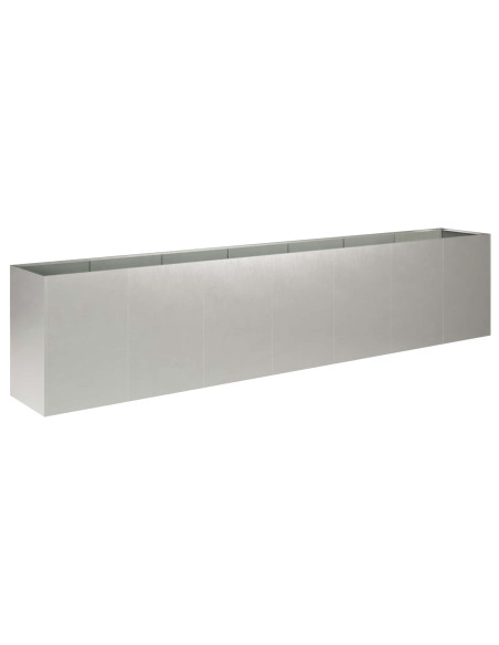 Vaso da giardino Argento 280 x 40 x 60 cm Acciaio Inox