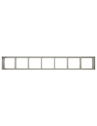 Vaso da giardino Argento 280 x 40 x 60 cm Acciaio Inox