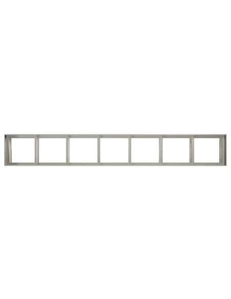 Vaso da giardino Argento 280 x 40 x 60 cm Acciaio Inox