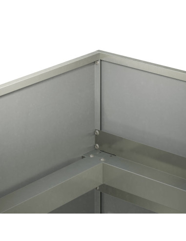 Vaso da giardino Argento 280 x 40 x 60 cm Acciaio Inox
