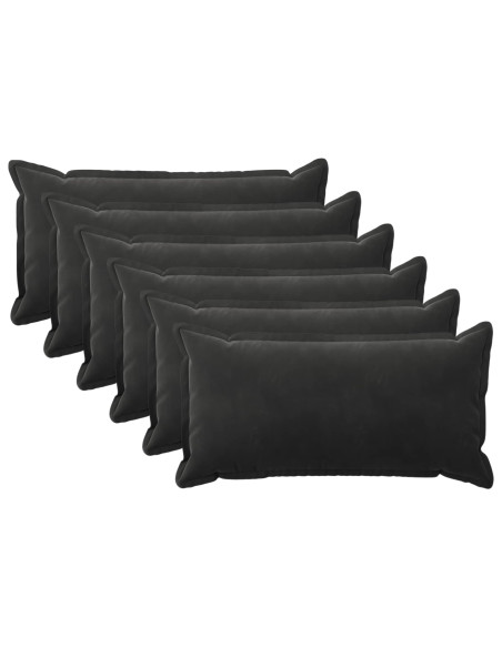 Federa 6 pcs HOUTEN Nero 40 x 70 cm Velluto
