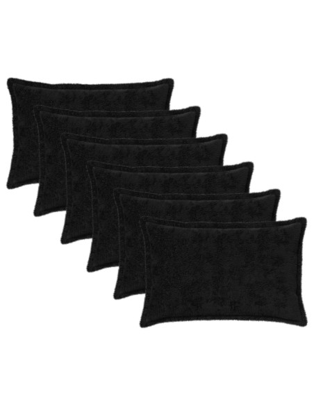 Federa 6 pz HOUTEN Nero 30 x 50 cm Pelliccia di Coniglio Finta