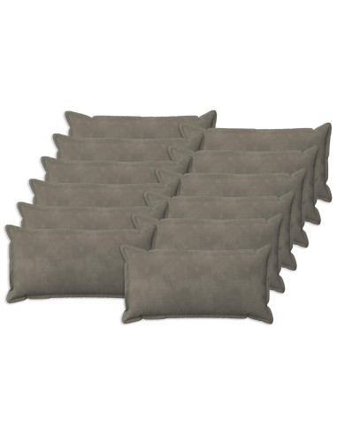 Federa 12 pcs HOUTEN Grigio Chiaro 40 x 80 cm Velluto