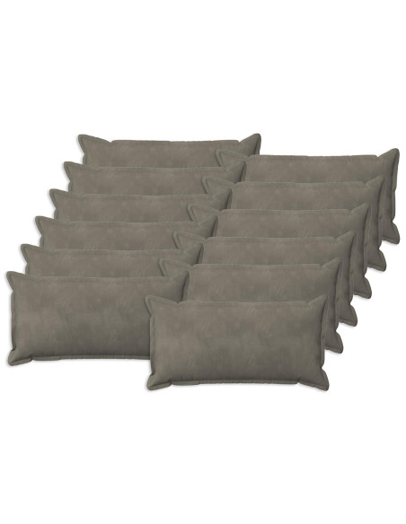 Federa 12 pcs HOUTEN Grigio Chiaro 40 x 80 cm Velluto
