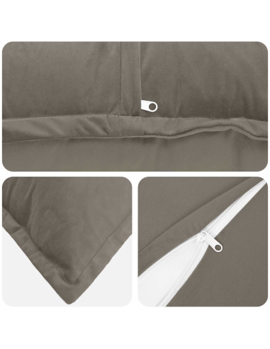 Federa 2 pcs HOUTEN Grigio Chiaro 35 x 35 cm Velluto