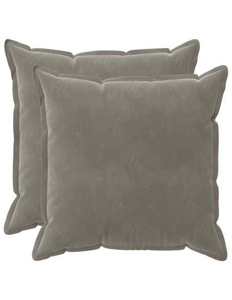 Federa 2 pcs HOUTEN Grigio Chiaro 70 x 70 cm Velluto