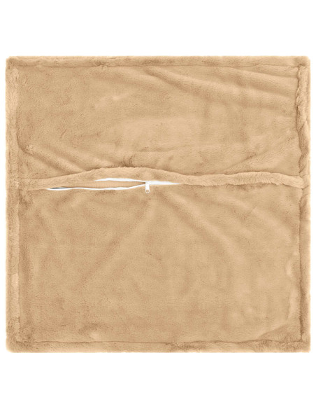 Federa 6 pz HOUTEN Crema 35 x 35 cm Pelliccia di Coniglio Finta