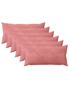 Federa 6 pcs HEERLEN Rosa 40 x 80 cm Velluto