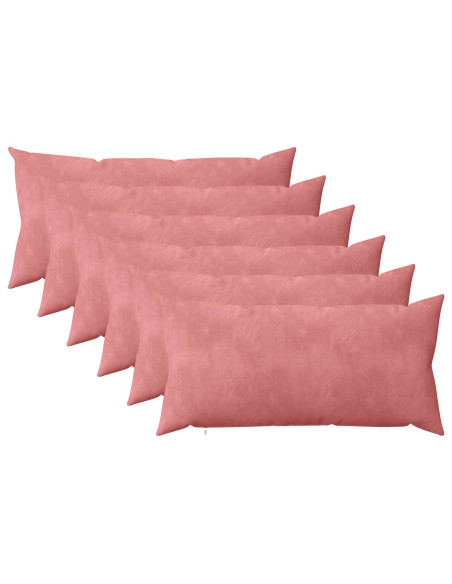 Federa 6 pcs HEERLEN Rosa 40 x 80 cm Velluto