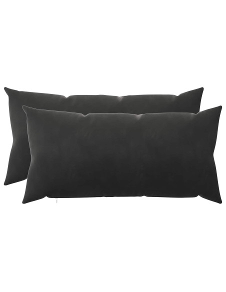 Federa 2 pcs HEERLEN Nero 40 x 80 cm Velluto