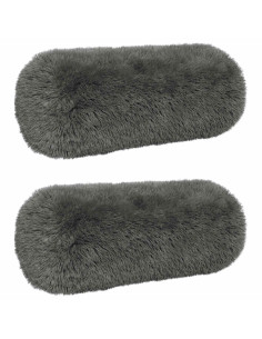 Federa 2 pcs HEERLEN Grigio Chiaro Ø 15 x 40 cm Fleece PV