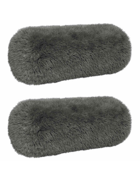 Federa 2 pcs HEERLEN Grigio Chiaro Ø 15 x 40 cm Fleece PV