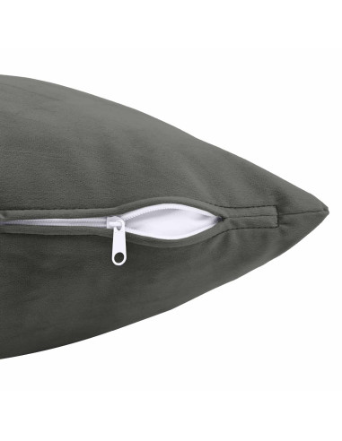 Federa 6 pcs HEERLEN Grigio Scuro 40 x 80 cm Velluto