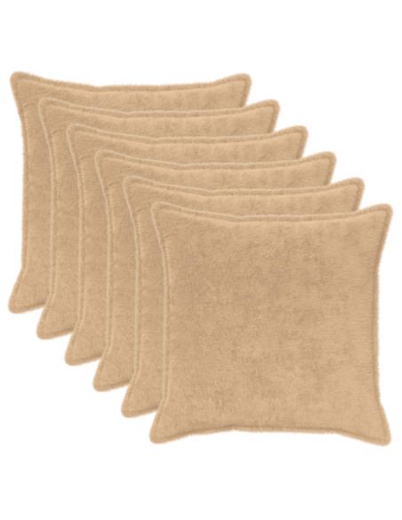 Federa 6 pz HOUTEN Crema 80 x 80 cm Pelliccia di Coniglio Finta