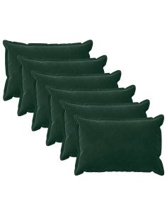 Federa 6 pcs HOUTEN Verde Scuro 50 x 70 cm Velluto