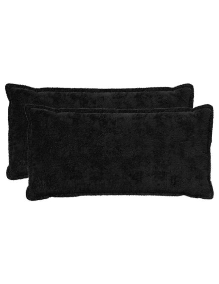 Federa 2 pz HOUTEN Nero 40 x 80 cm Pelliccia di Coniglio Finta