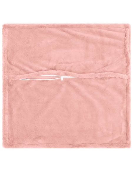 Federa 2 pz HOUTEN Rosa 35 x 35 cm Pelliccia di Coniglio Finta