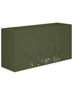 Vaso da giardino Verde Oliva 100 x 30 x 49 cm 2