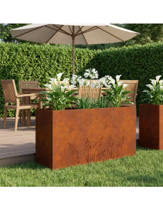 Vaso da giardino Ruggine 100 x 30 x 49 cm Acciaio Corten