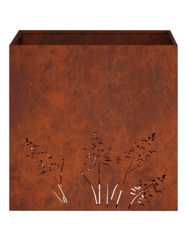 Vaso da giardino Ruggine 50 x 50 x 49 cm Acciaio Corten