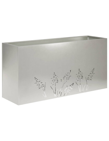 Vaso da giardino Argento 100 x 20 x 49 cm Acciaio Inox