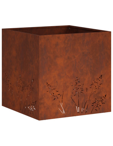 Vaso da giardino 2 pz Ruggine 50 x 50 x 49 cm Acciaio Corten