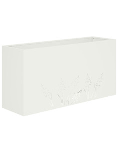 Vaso da giardino Bianco 100 x 30 x 49 cm 2