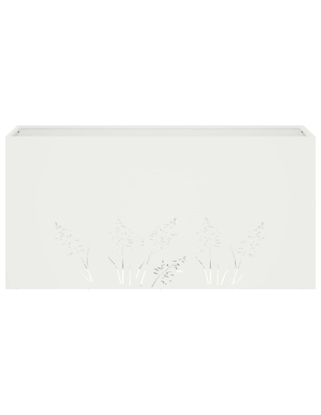 Vaso da giardino Bianco 100 x 30 x 49 cm