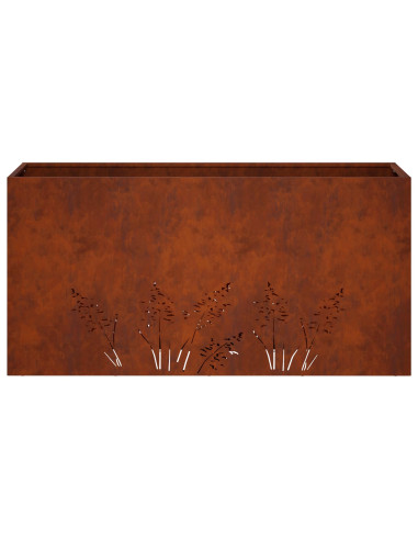 Vaso da giardino Ruggine 100 x 30 x 49 cm Acciaio Corten