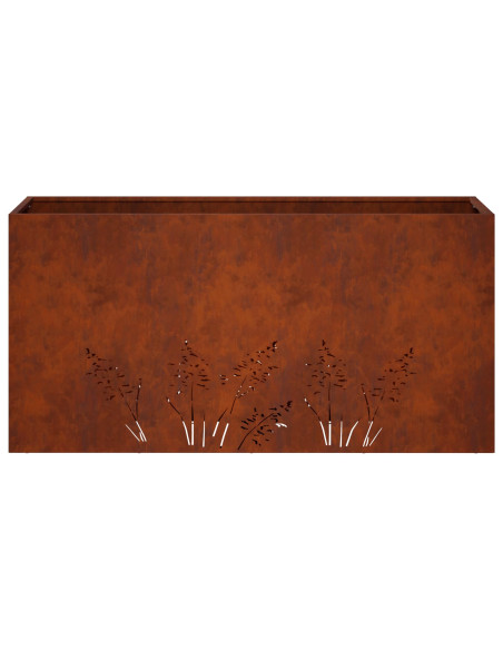 Vaso da giardino Ruggine 100 x 30 x 49 cm Acciaio Corten