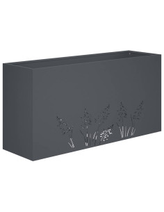 Vaso da giardino Antracite 100 x 30 x 49 cm 2