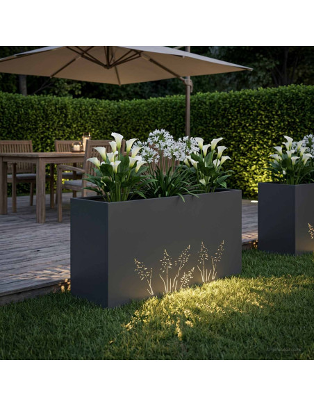 Vaso da giardino Antracite 100 x 30 x 49 cm