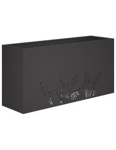 Vaso da giardino Nero 100 x 30 x 49 cm 2