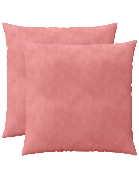 Federa 2 pcs HEERLEN Rosa 65 x 65 cm Velluto
