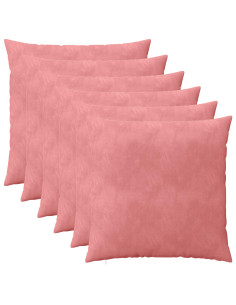 Federa 6 pcs HEERLEN Rosa 65 x 65 cm Velluto