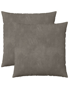 Federa 2 pcs HEERLEN Grigio Chiaro 65 x 65 cm Velluto 2